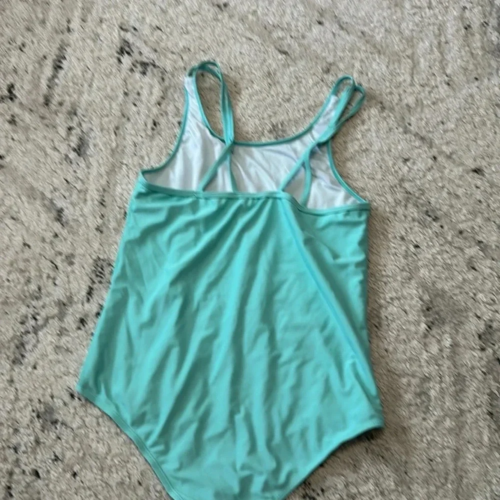 Unicorn Teal Rene Rofe Bathing Suit Girls Size 14/16 EUC